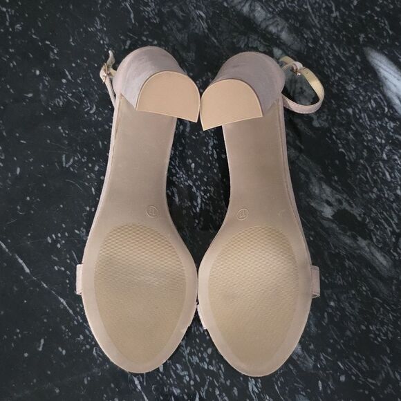 BRAND NEW LULUS-TAYLOR NATURAL ANKLE STRAP HEEL SUEDE SANDAL - Picture 15 of 16